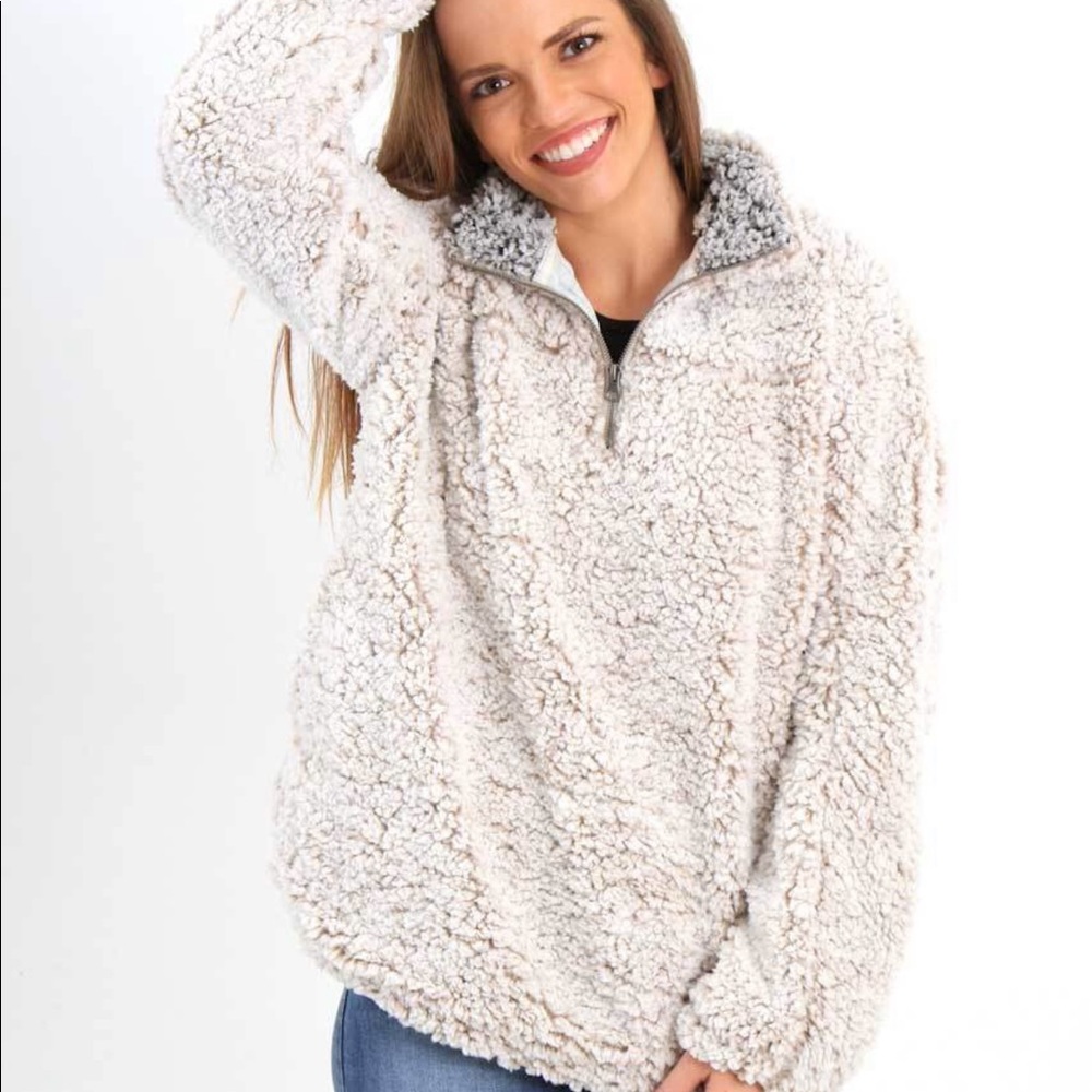 thread and supply sherpa quarter zip